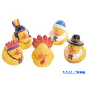 Thanksgiving Set of 12 Rubber Ducks